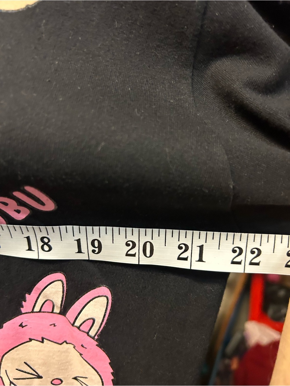 Brand new with tags Black LABUBU Graphic Tee with Colorful Character Print L - Picture 11 of 13